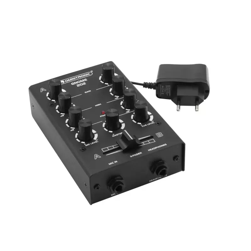 Mixer Omnitronic GNOME-202 2 kanalen 20 - 20000 Hz zwart