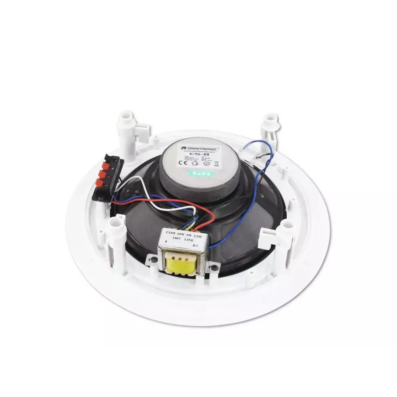 Full range luidspreker Omnitronic 80710230 wit bedraad 10 W
