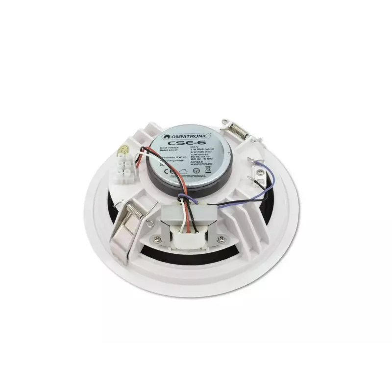 Full range luidspreker Omnitronic 80710241 wit bedraad 6 W