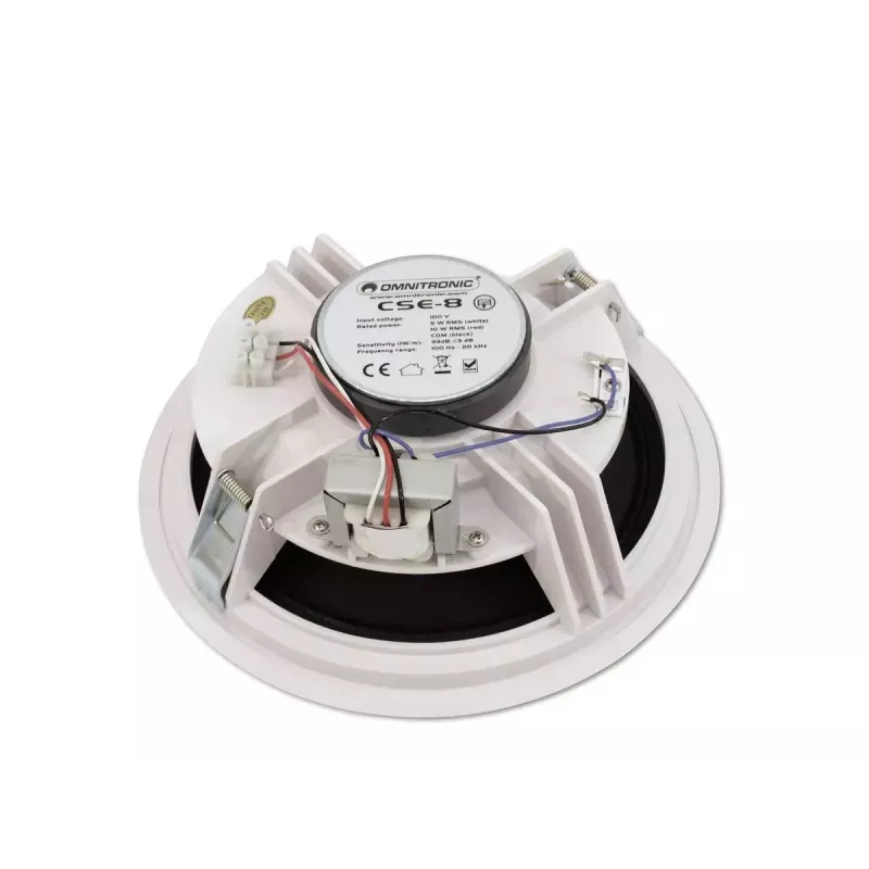 Full range luidspreker Omnitronic 80710242 wit bedraad 10 W