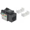 Intellinet 210720 Cat6 keystone-aansluiting, UTP, RJ-45 female, LSA, zwart