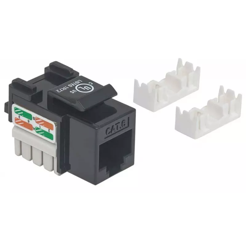 Intellinet 210720 Cat6 keystone-aansluiting, UTP, RJ-45 female, LSA, zwart