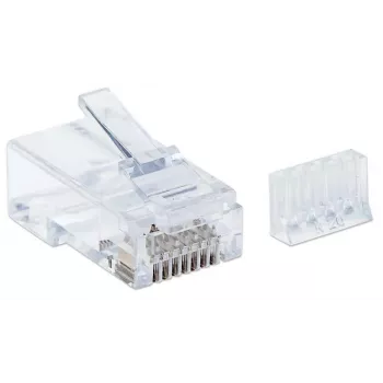 Intellinet RJ45 modulaire stekker, Cat6, UTP, 3-tandig, voor massieve draad, 15 µ vergulde contacten, 90-pack