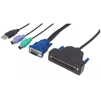 Intellinet VGA 1-poortskabel voor KVM-console, PS2, USB en VGA-aansluitingen