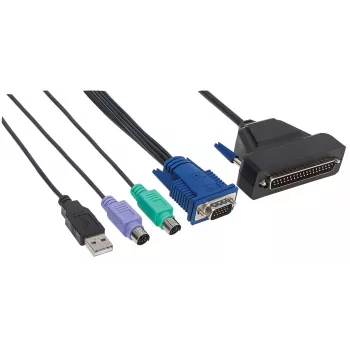 Intellinet VGA 1-poortskabel voor KVM-console, PS2, USB en VGA-aansluitingen