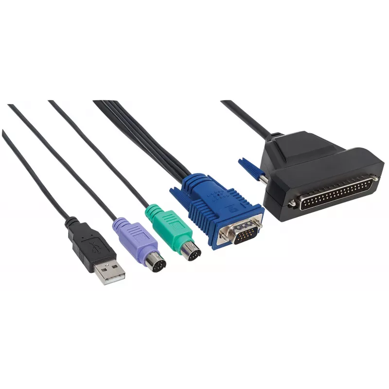 Intellinet VGA 1-poortskabel voor KVM-console, PS2, USB en VGA-aansluitingen