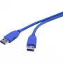 USB-kabel Renkforce RF-4369443 0,5 m USB 3.2 Gen 1 blauw
