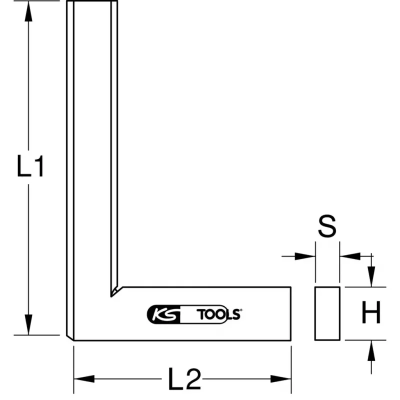 Hoek KS Tools 300.0293 roestvrij staal 10 cm 5 mm