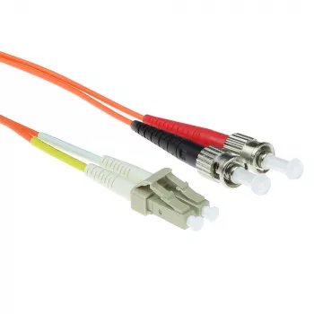 ACT 3 meter LSZH multimode 62.5/125 OM1 glasvezel-patchkabel duplex met LC- en ST-stekkers