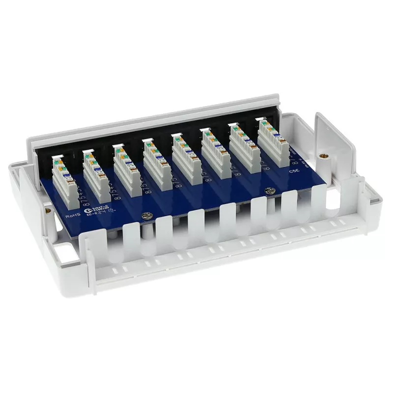 Opbouwdoos ACT FA5000 onafgeschermd 8-poorts Cat5e — 171,4×38×118,8 mm