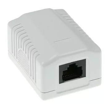 Opbouwdoos ACT 1-poorts CAT5E onafgeschermd, 39×29,5×54 mm