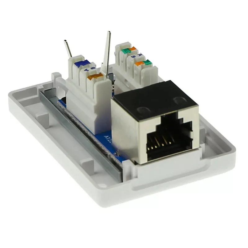 Opbouw afgeschermde aansluitdoos ACT FA5005 voor 1× CAT5E-bus, 39×29,5×54 mm