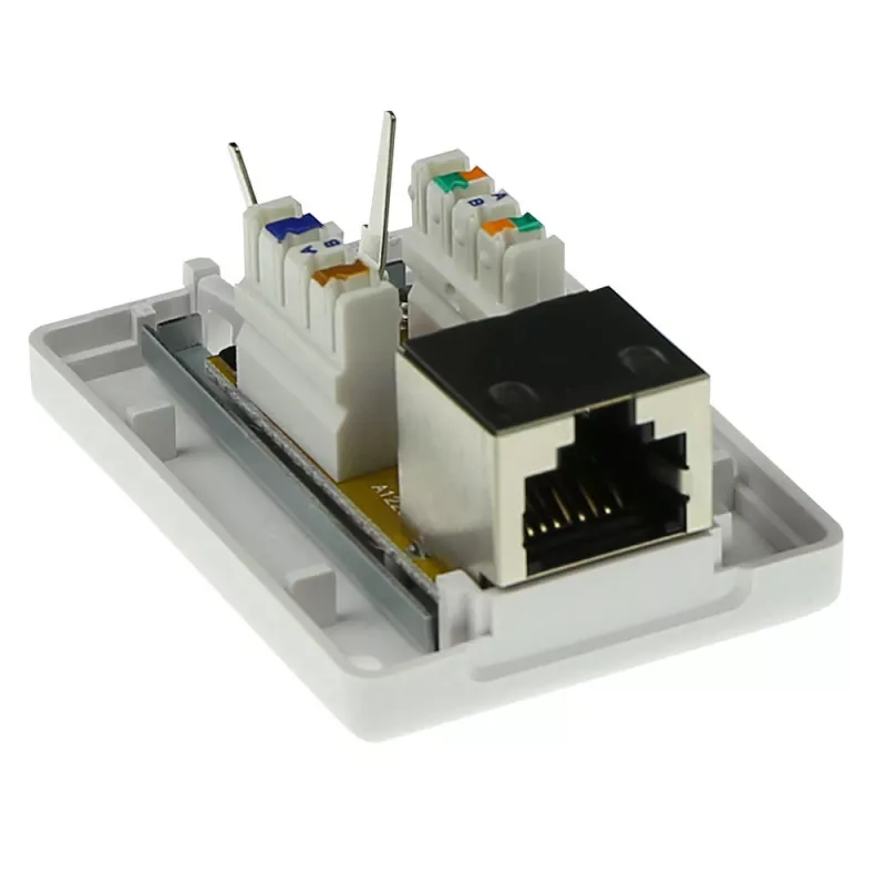 Opbouw afschermdoos ACT CAT6, 1-poorts, 39×54×29,5 mm