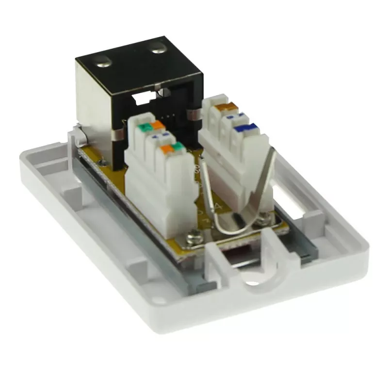 Opbouw afschermdoos ACT CAT6, 1-poorts, 39×54×29,5 mm