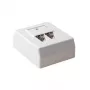 Opbouw afschermdoos, 2-poorts, ACT CAT5E, afmetingen 64,9×80×32,8 mm