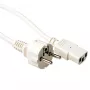 ACT Powercord netkabel CEE 7/7 stekker (recht) – C13 ivoorkleurig 2,5 m