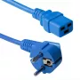 ACT Netkabel CEE 7/7 stekker (haaks) - C19 blauw 1,8 m