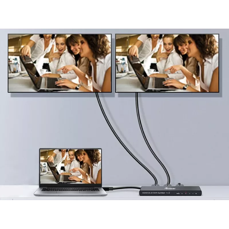 Equip ultra slanke 2-poorts HDMI 2.0-splitter