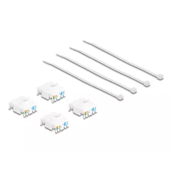 Delock 86050 keystonemodule RJ45-aansluiting Cat.6A STP, 4 stuks
