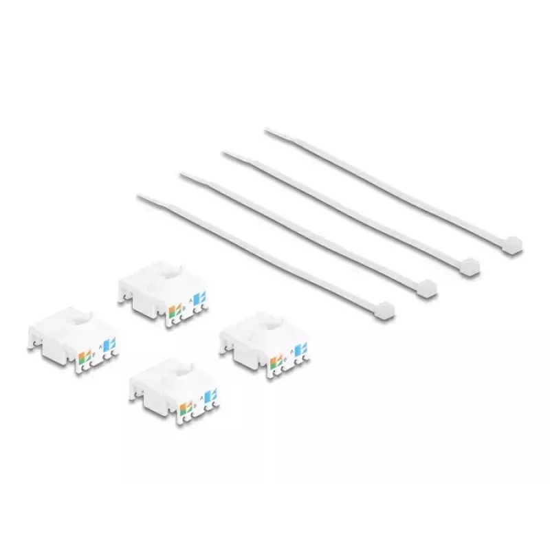 Delock 86050 keystonemodule RJ45-aansluiting Cat.6A STP, 4 stuks