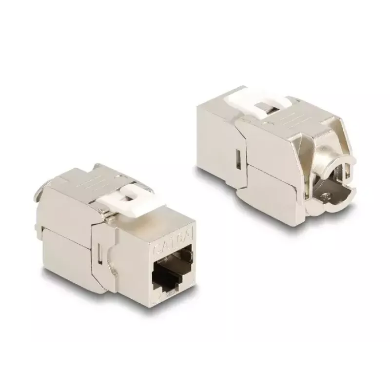 Delock 86050 keystonemodule RJ45-aansluiting Cat.6A STP, 4 stuks
