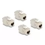 Delock 86050 keystonemodule RJ45-aansluiting Cat.6A STP, 4 stuks