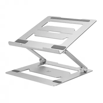 Laptopstandaard ACT AC8135 aluminium grijs traploos in hoogte verstelbaar