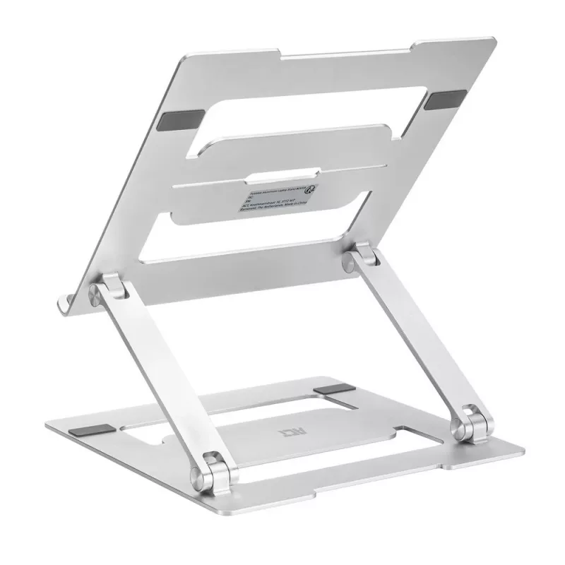 Laptopstandaard ACT AC8135 aluminium grijs traploos in hoogte verstelbaar