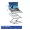 Laptopstandaard ACT AC8135 aluminium grijs traploos in hoogte verstelbaar