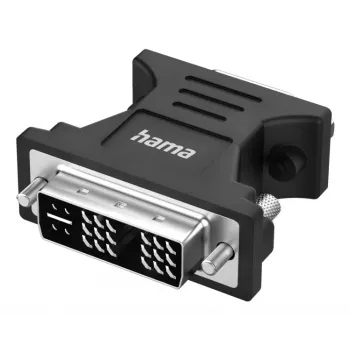 Videoadapter HAMA 00300090 DVI-I stekker naar VGA bus, zwart