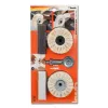 Set KWB 485300 roterend gereedschap polijstaccessoires zwart metallic wit
