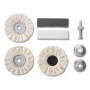 Set KWB 485300 roterend gereedschap polijstaccessoires zwart metallic wit