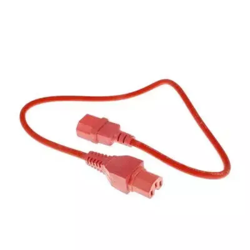 ACT stroomkabel C14 - C15 rood 0,6 m IEC C14 250V 10A