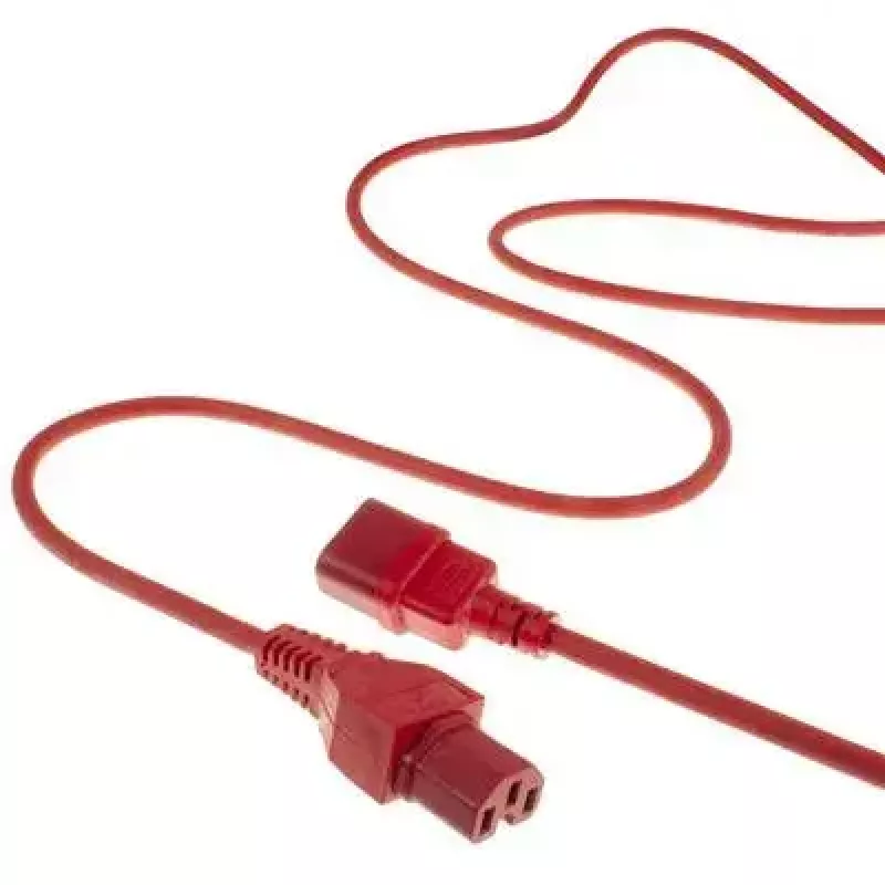 ACT AK5304 netsnoer C14 - C15, 1,2 m, rood