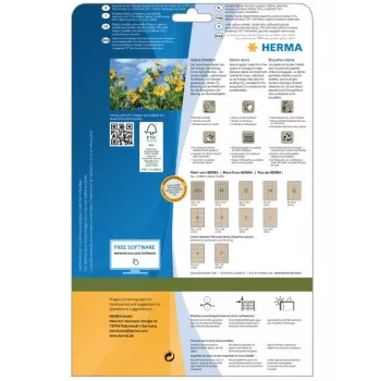 Zelfklevende etiketten HERMA 10754 permanent bruin rechthoek 240 stuks
