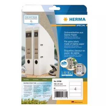 Zelfklevende etiketten HERMA 10754 permanent bruin rechthoek 240 stuks