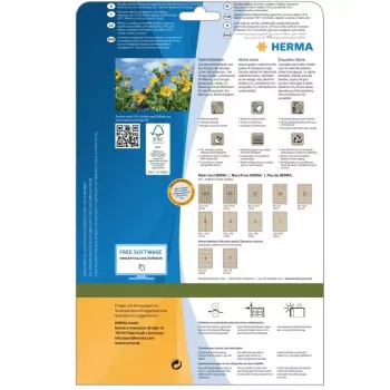 HERMA 10756 zelfklevend etiket rechthoek permanent bruin 80 stuks