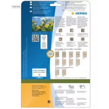 Zelfklevend etiket HERMA 10759 rechthoekig permanent bruin 140 stuks