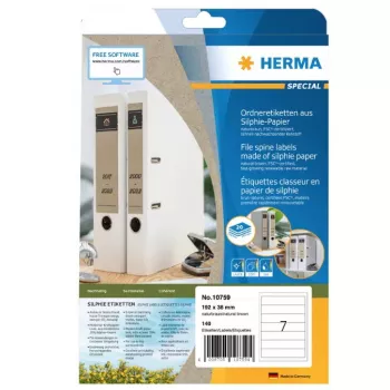 Zelfklevend etiket HERMA 10759 rechthoekig permanent bruin 140 stuks