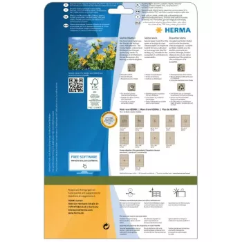 Zelfklevend etiket HERMA 10760 rechthoekig permanent bruin 80 stuks