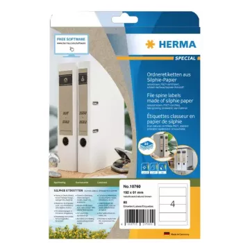 Zelfklevend etiket HERMA 10760 rechthoekig permanent bruin 80 stuks