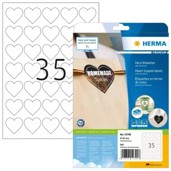 HERMA 10790 zelfklevend etiket hart permanent wit 350 stuks
