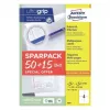 Zelfklevend printeretiket AVERY 6601 wit 10,5 x 14,8 cm 260 etiketten