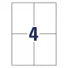 Zelfklevend printeretiket AVERY 6601 wit 10,5 x 14,8 cm 260 etiketten