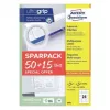 Zelfklevend printeretiket AVERY 6602 wit 7x3,6 cm 1560 stuks