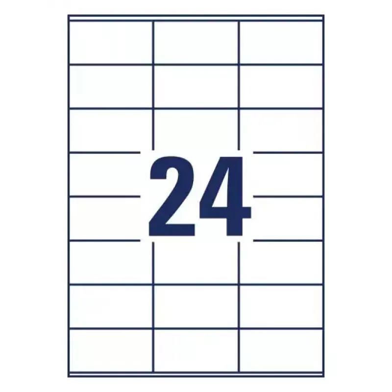 Zelfklevend printeretiket AVERY 6602 wit 7x3,6 cm 1560 stuks