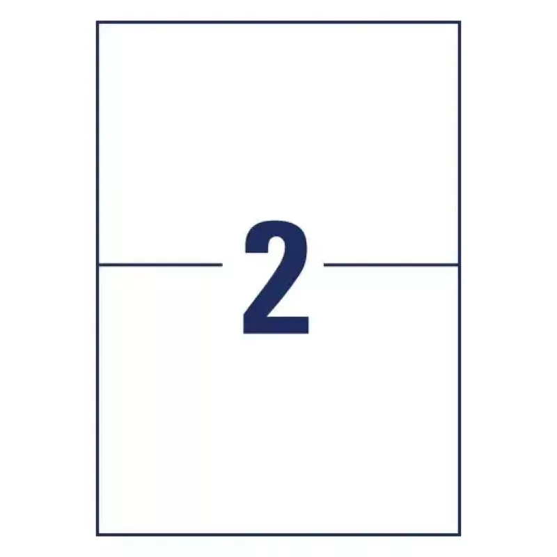 Zelfklevende printeretiketten AVERY 6604 wit A4 21x14,8 cm 130 etiketten