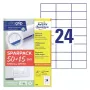 Zelfklevend printeretiket AVERY 6605 wit 7x3,7 cm 1560 etiketten