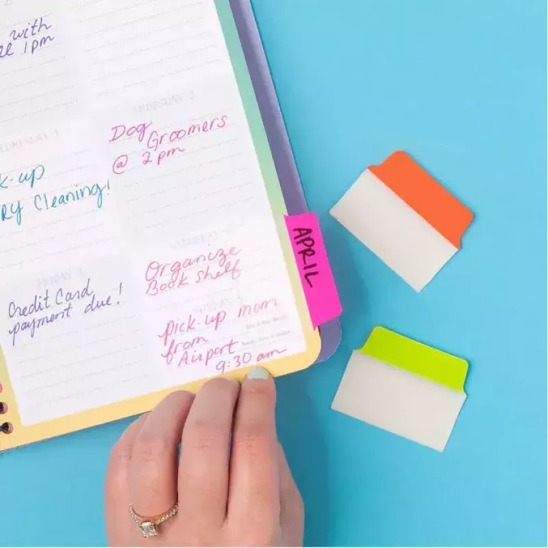 Blanco registertabbladen Avery Ultra Tabs 74753 groen oranje roze
