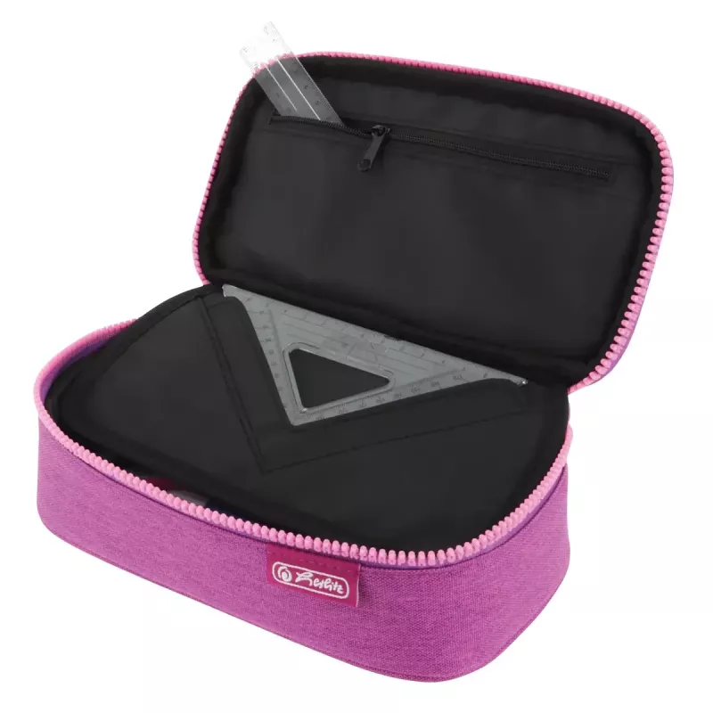 Etui Herlitz beatBox ABC Soft polyester roze paars 225x120x70mm